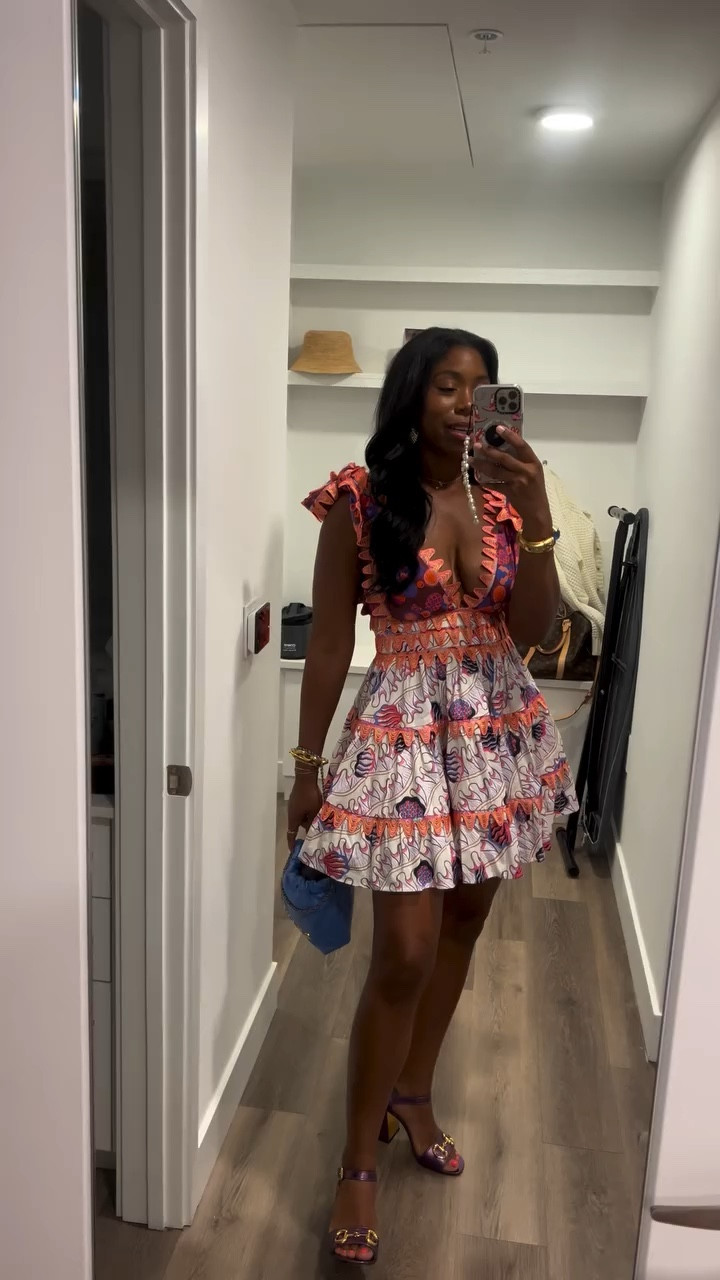 Fit Check 💁🏽‍♀️🌴💗 

Wearing @celiabdesigner via @shopbop | This was such a fun dress! I wore it night one if our trip and it was perfect. Linking it in my @shop.ltk for you guys!

Bag: @chanelofficial 
Shoes: @gucci
Jewelry: @julievos @amazonfashion @shop_avara 

Outfit Ideas, Vacation Outfits, Palm Beach Fashion, CeliaB, Fit Check