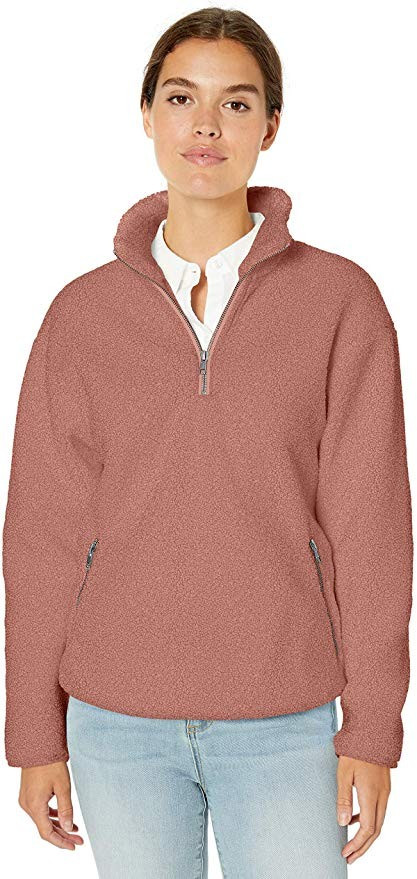 Amazon Brand - Daily Ritual Women's Teddy Bear Fleece Quarter Zip Jacket | Amazon (US)