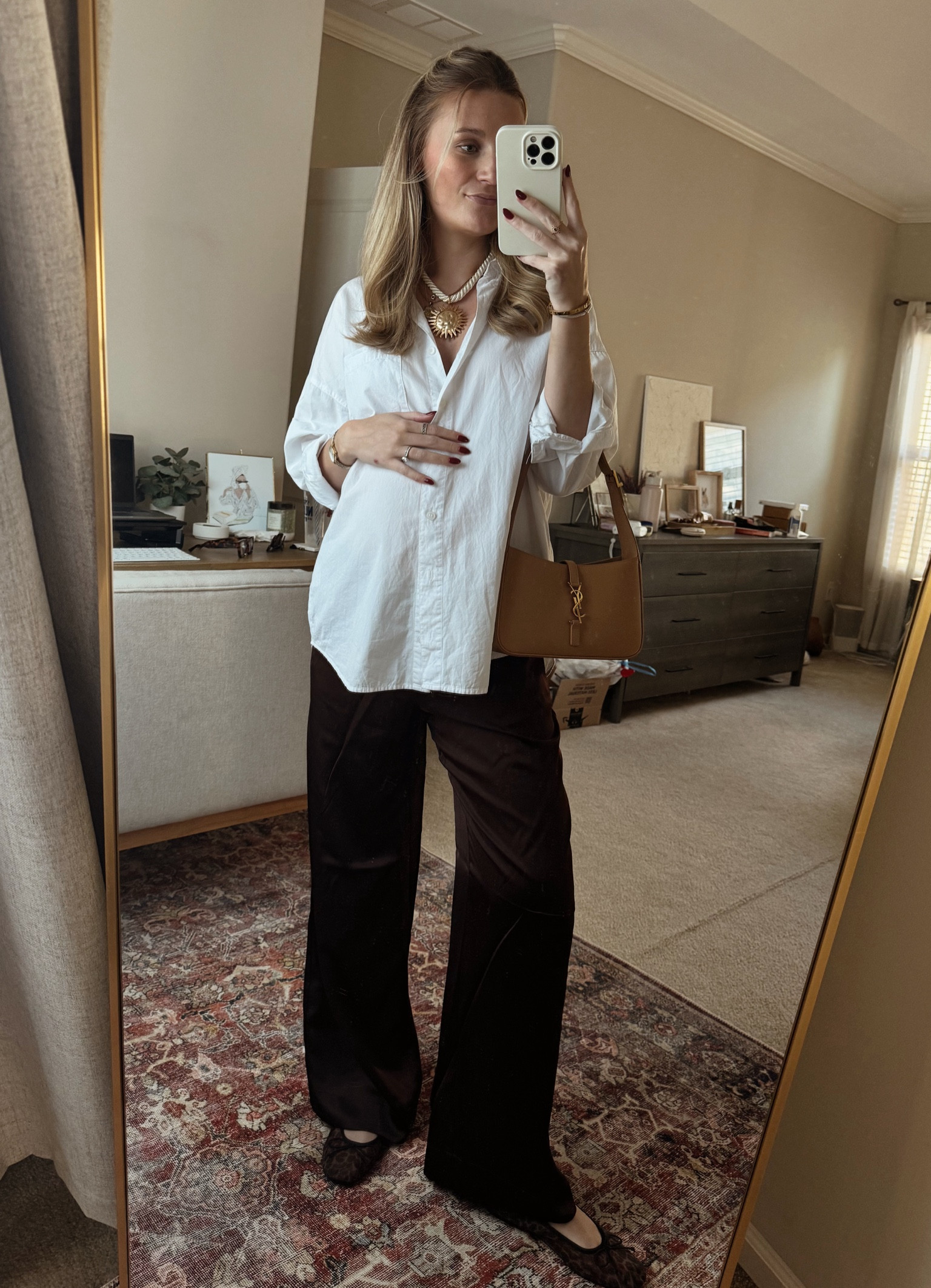 Wearing a size small