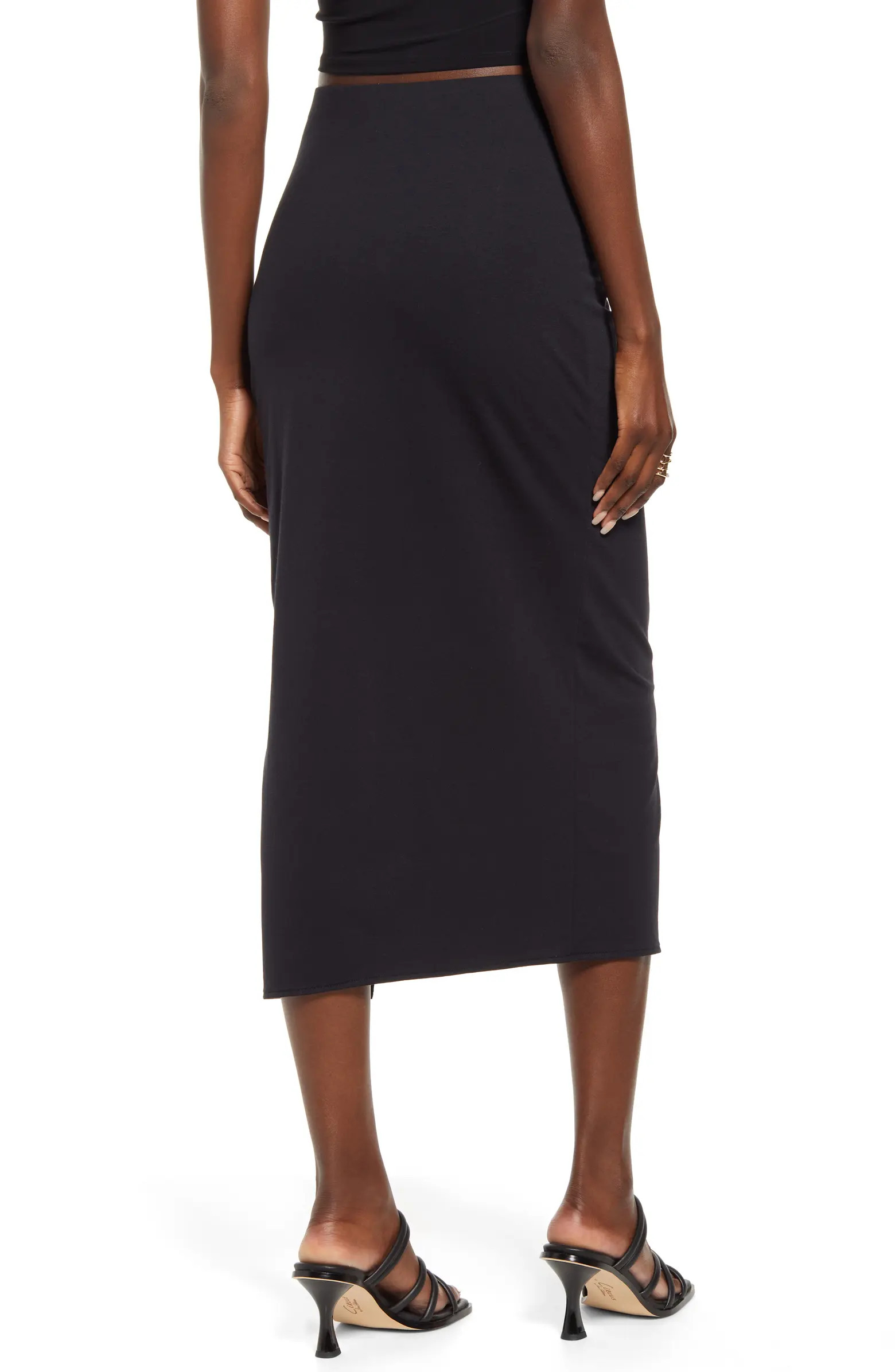 Ruched Knit Midi Skirt | Nordstrom