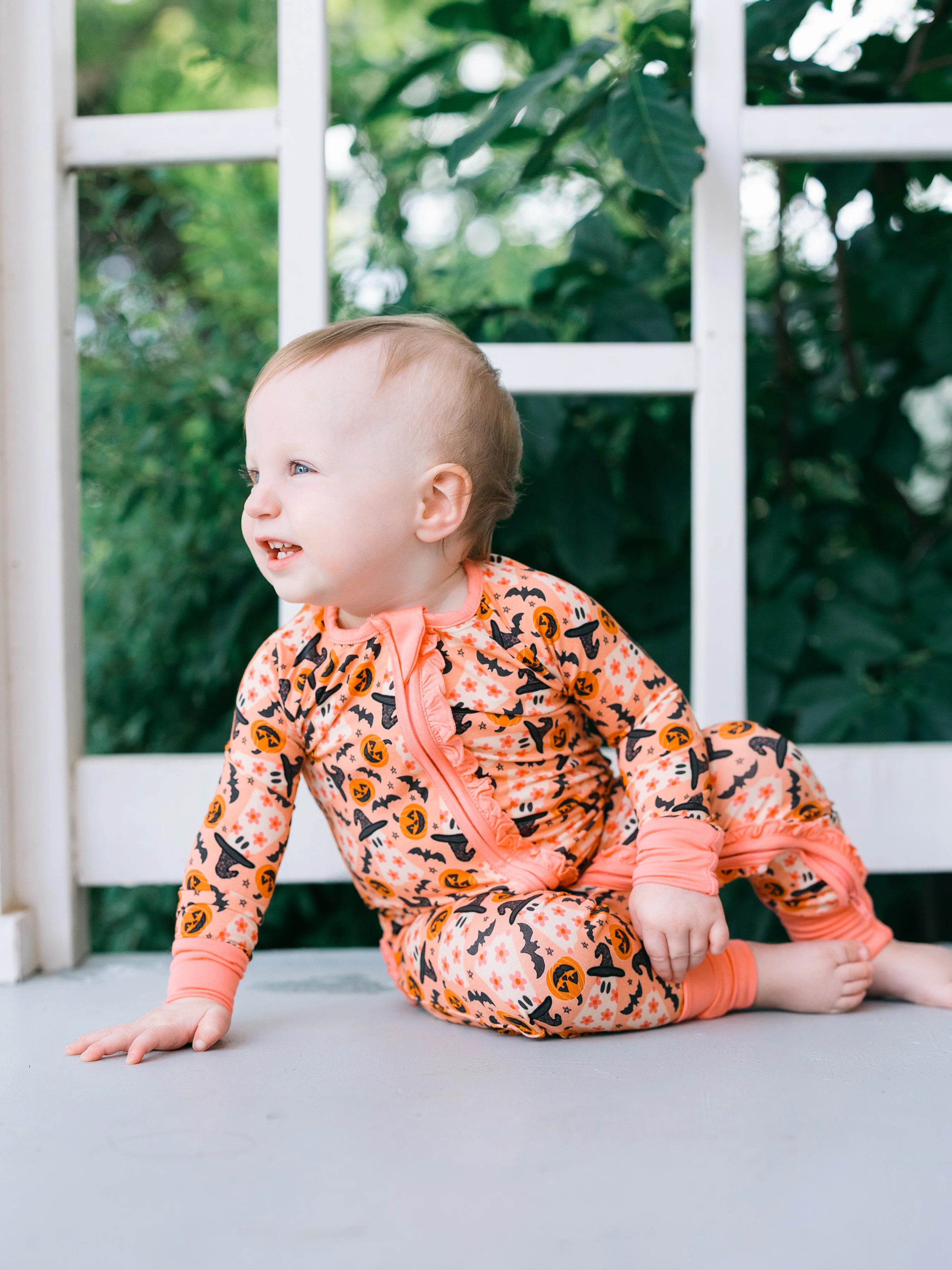 Ghoulie Girl Premium Ruffle Romper | Poppy Kids Co
