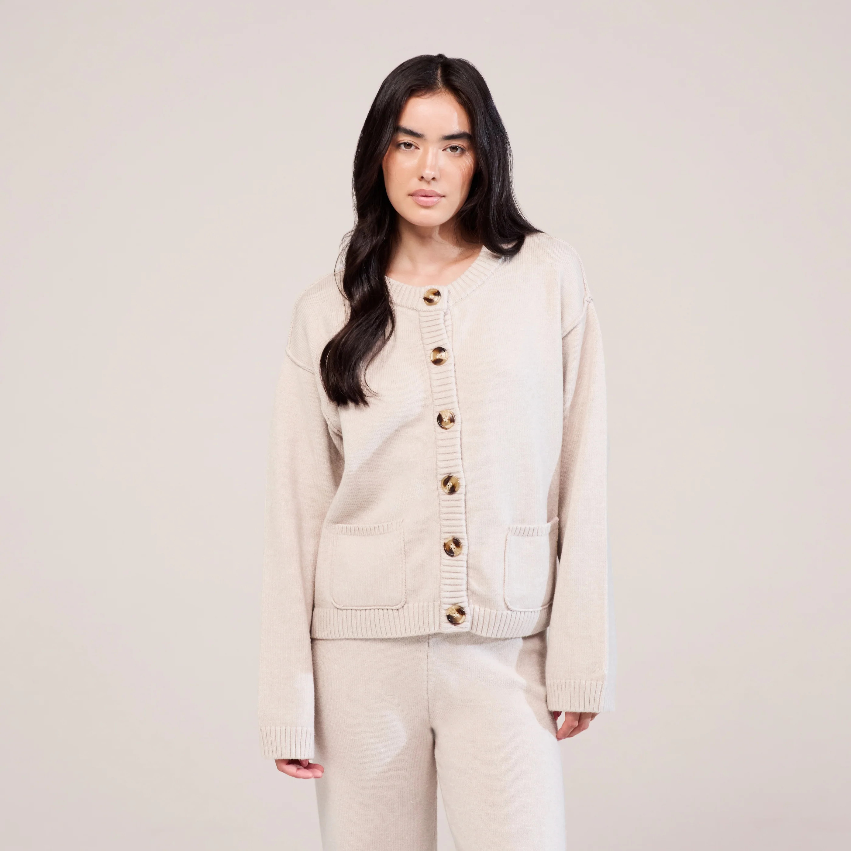 Soft Knit Cardigan | Beige | LOVALL