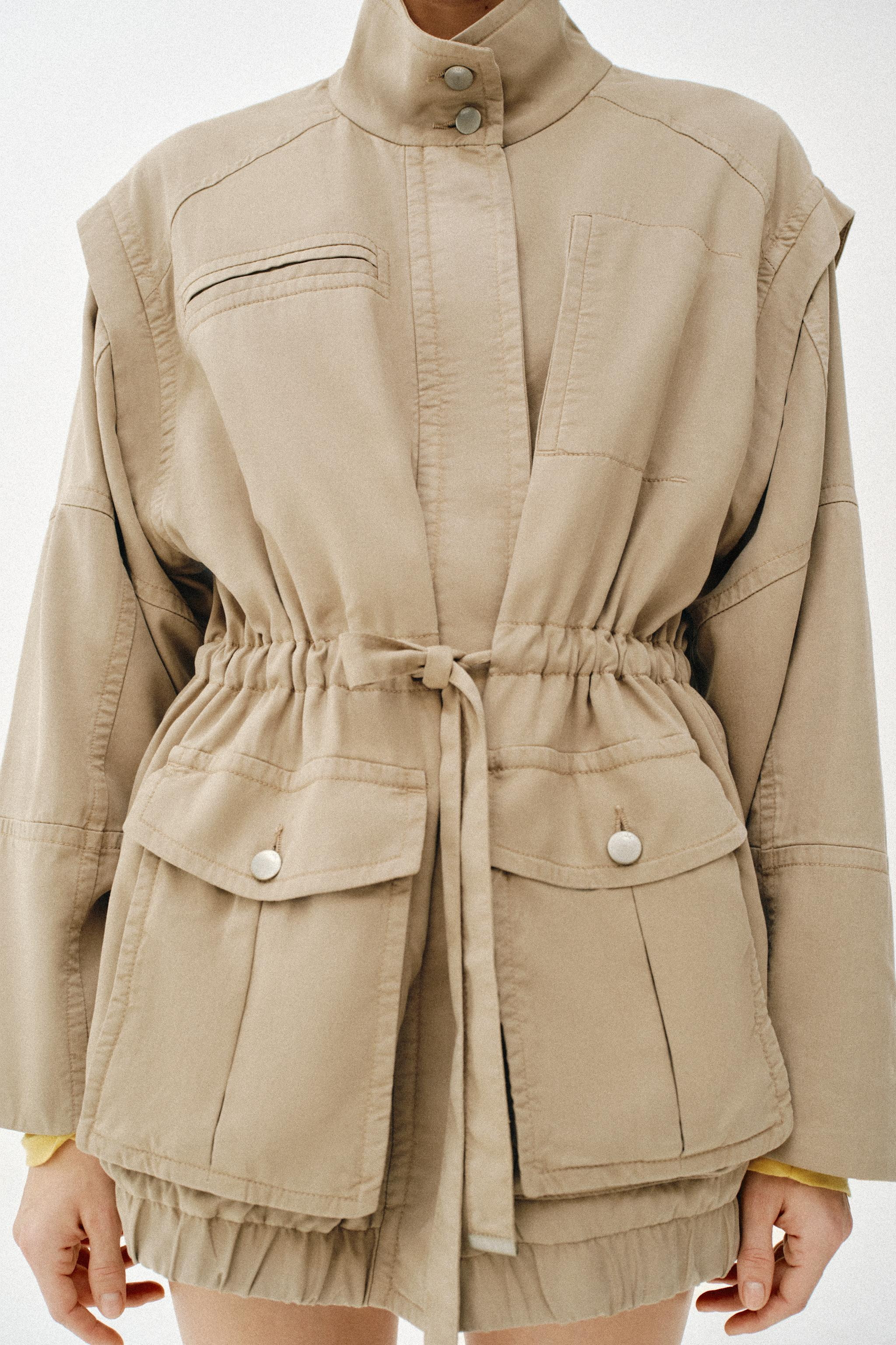 LONG HIGH-COLLAR JACKET | Zara UK