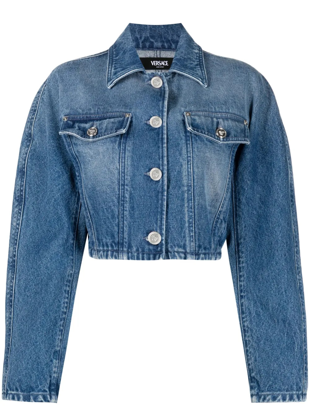 cropped denim jacket | Farfetch Global