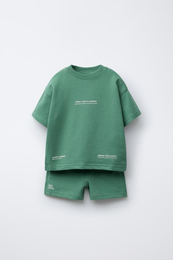 TEXT JOGGER SET WITH SHORTS | Zara US