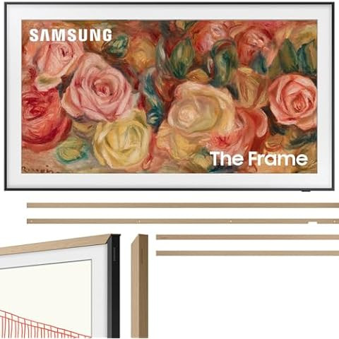 SAMSUNG 4K The Frame 50'' TV with Teak Bezel | Amazon (US)