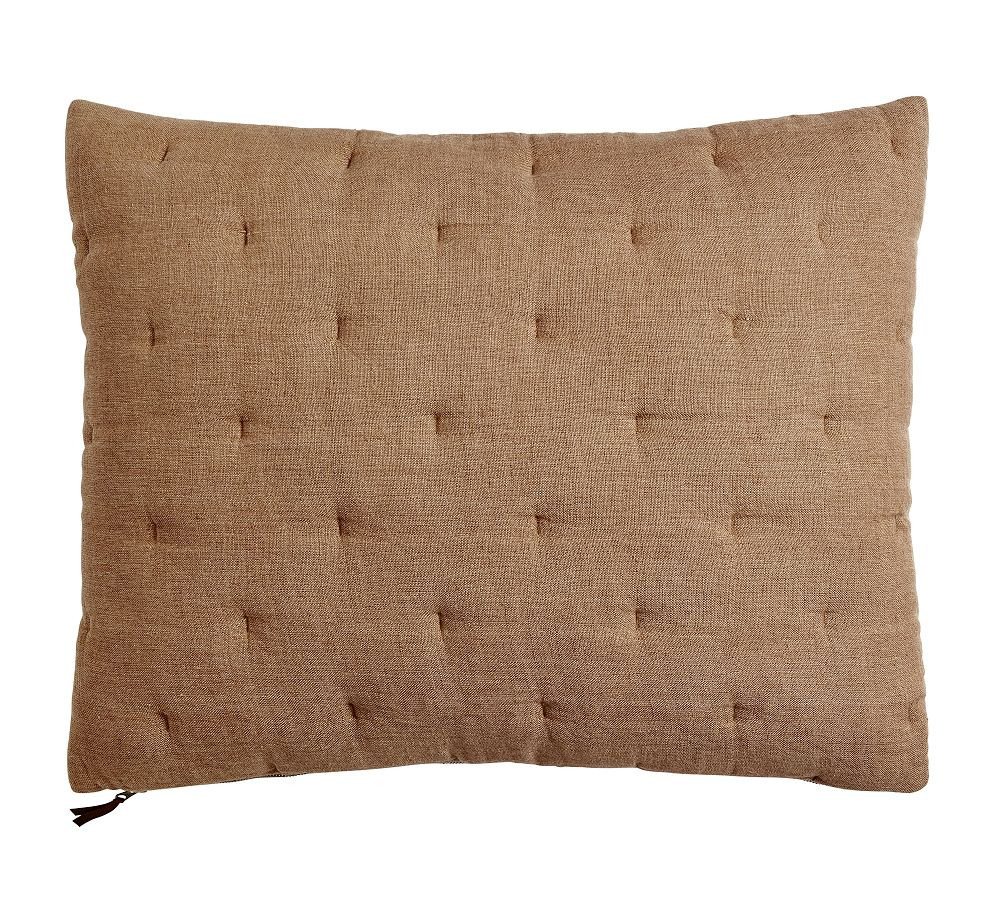 Everyday Linen Comfort Quilted Sham, Bronze, Standard | Pottery Barn (US)