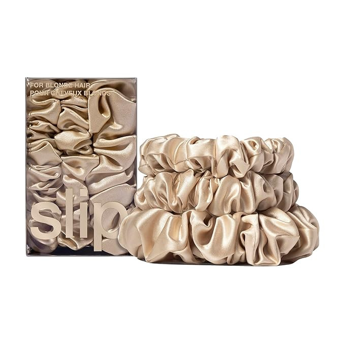 slip Back to Basics Blonde Midi & Large Scrunchie Set | Includes 2 Midi & 1 Large Pure Silk Scrun... | Amazon (US)