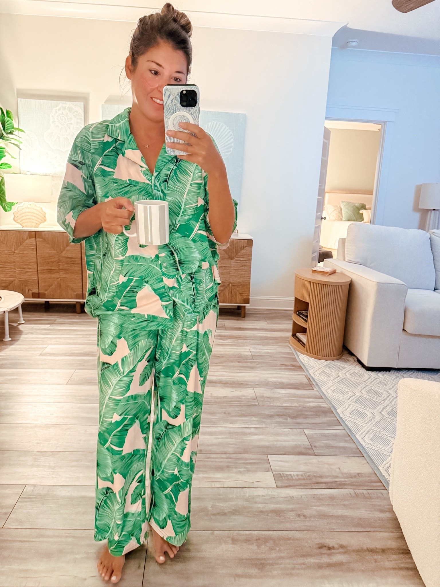 Summer pajamas, vacation pajamas, loungewear 

Wearing large