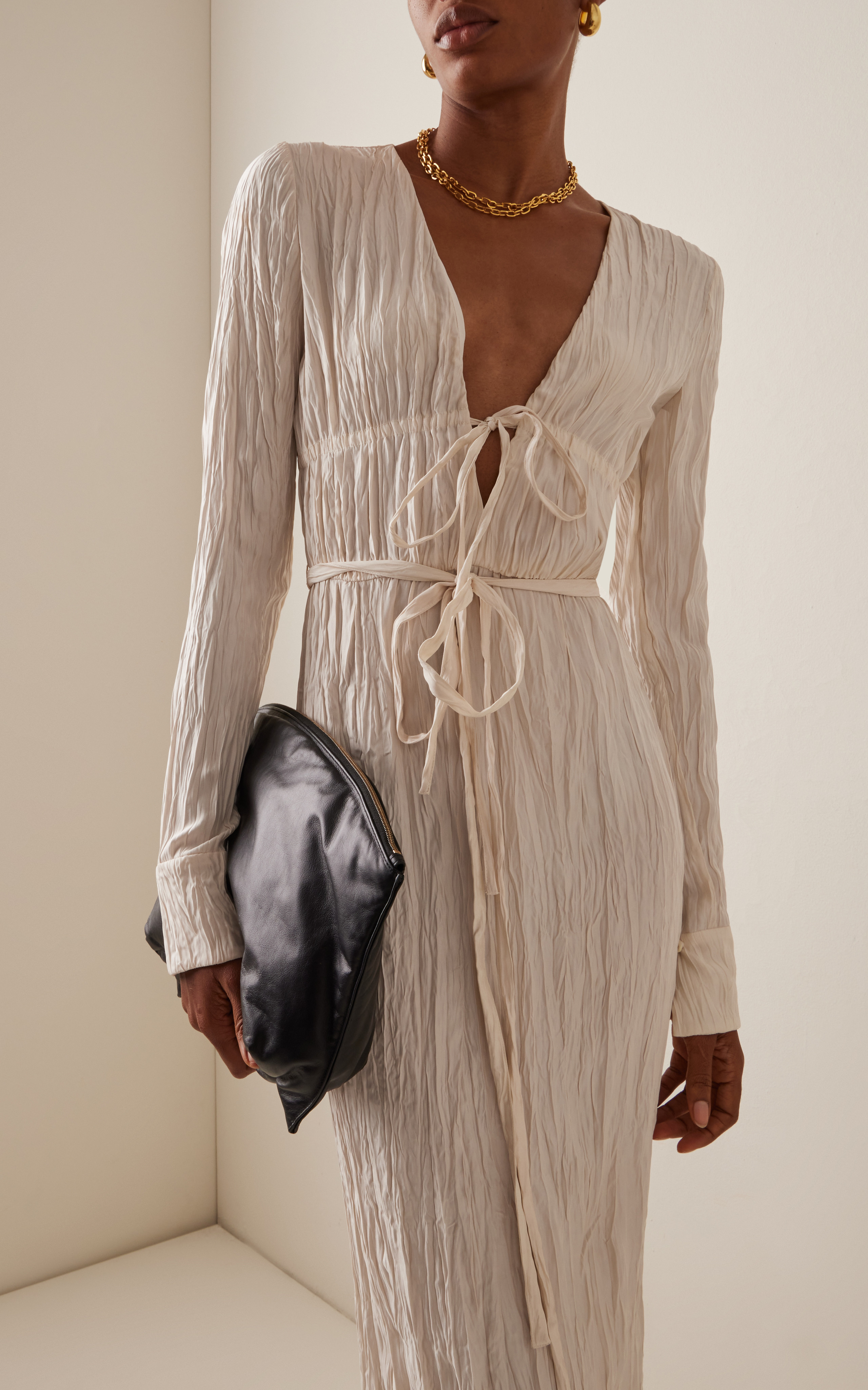 Carol Tie-Detailed Midi Dress | Moda Operandi (Global)