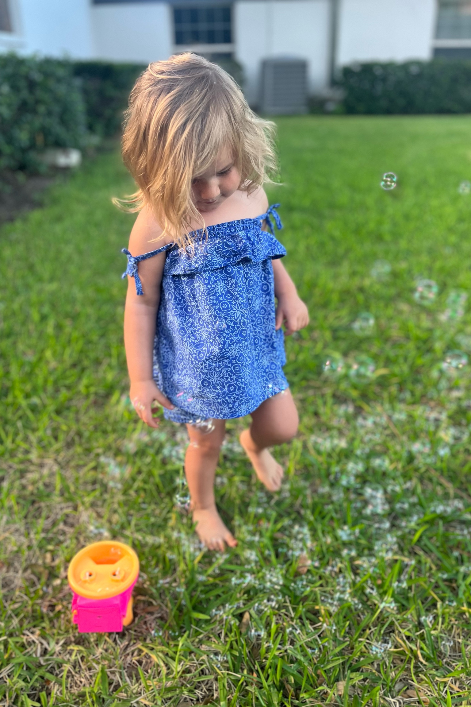 Cute two piece toddler girl outfit. She is wearing a 2T. She is obsessed with this bubble machine

#LTKkids #LTKSale #LTKfindsunder50