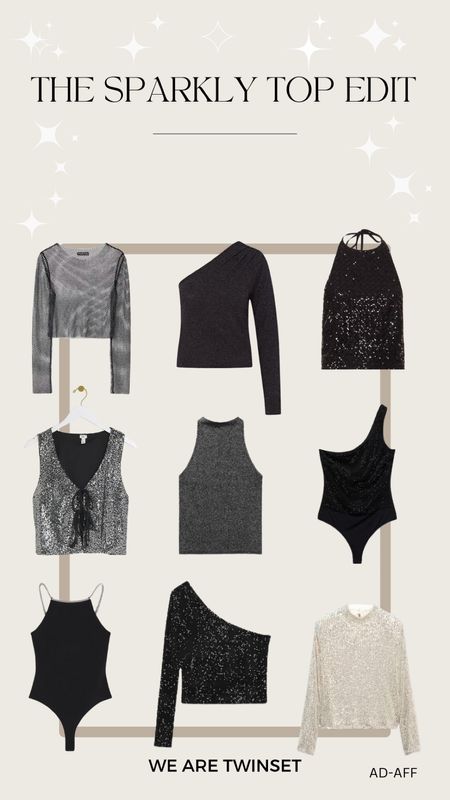Sparkly top edit 🖤
Dressy tops 
Party tops
Sparkly top
NYE top
Christmas Eve top
