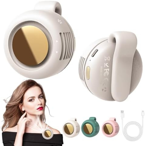 Portable Silent Mini Bladeless Fan Clip On, Small Fan Clip on for Shirt & Waist, Adjustable 3-Spe... | Amazon (US)