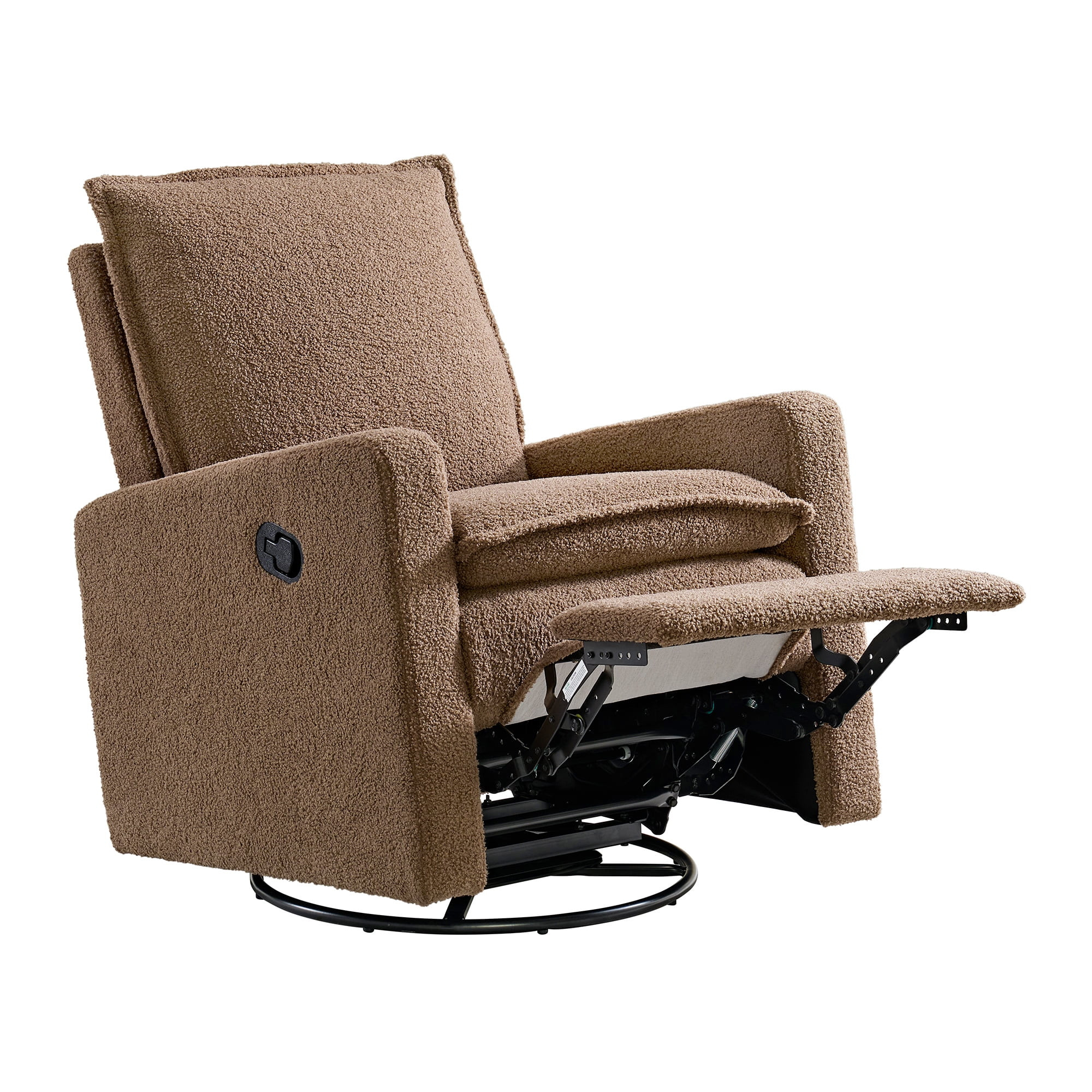 Soho Baby Coventry Upholstered Glider Recliner Rocking Chair 360° Swivel for Nursery and Living ... | Walmart (US)