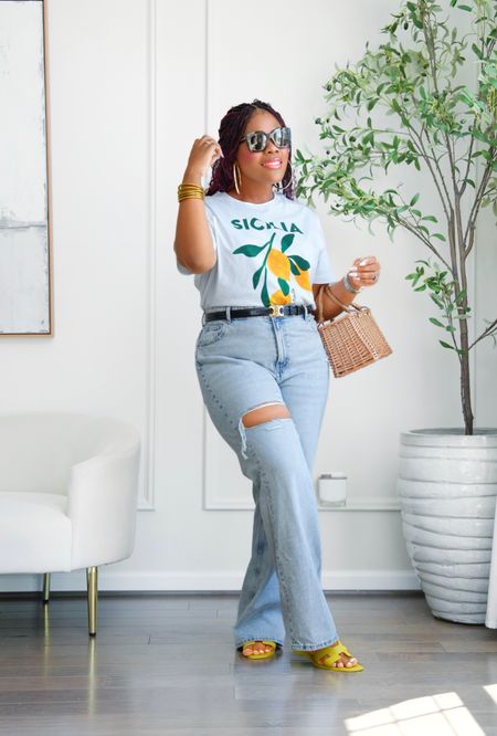 the perfect weekend outfit with my $10 graphic tee. I love fun tees for spring and summer. You can simply elevate your outfit with a the right accessories and for me it’s this Celine belt. My jeans are under $40 and I absolutely love the fit. It comes in different colors and I just ordered the white one as well :) 

#LTKSeasonal #LTKmidsize #LTKstyletip
