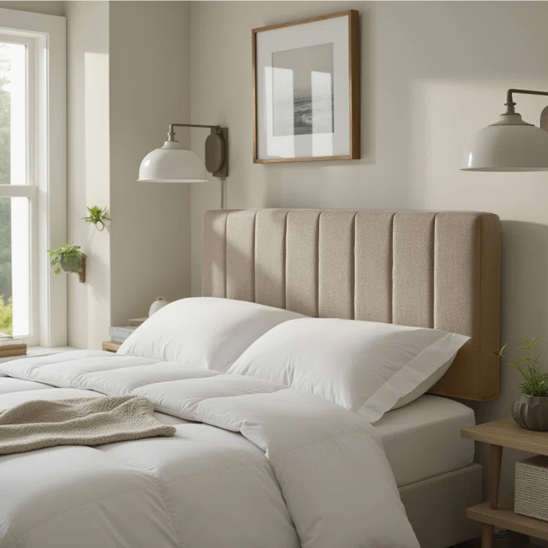 Chastelyne Upholstered Easy Assemble Wall Mounted Headboard | Wayfair North America