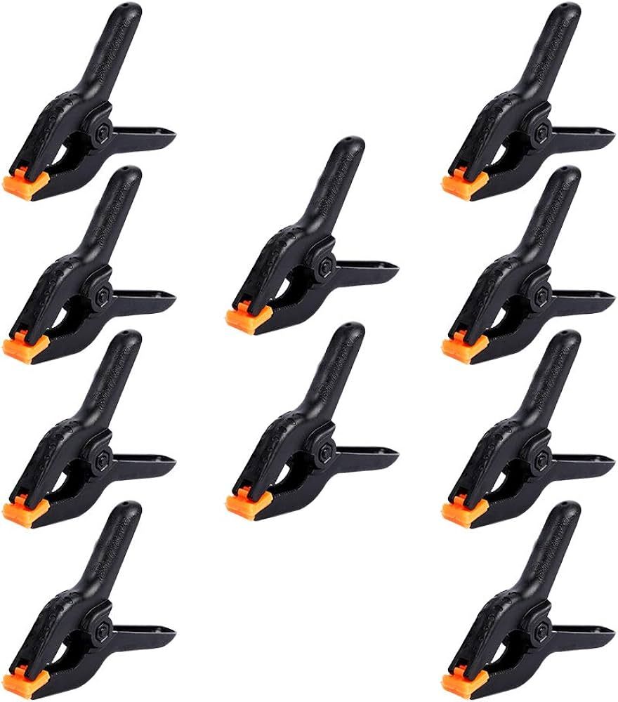 10 PCS 4.5 inch Professional Plastic Large Spring Clamps Heavy Duty for Crafts or Plastic Clips a... | Amazon (US)