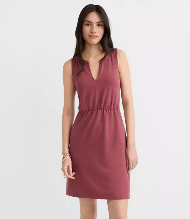 Dotted Jacquard Mini Pocket Dress | LOFT