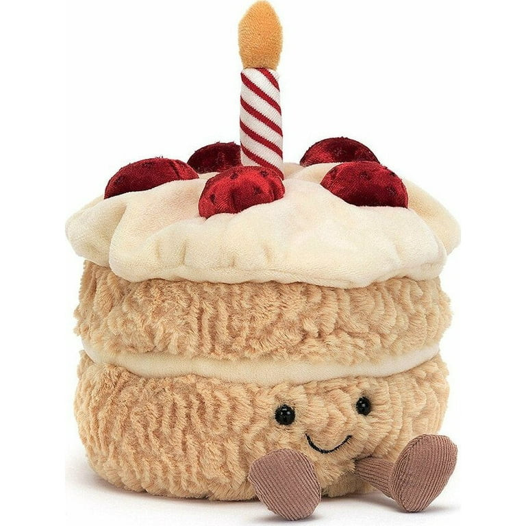 Jellycat Amuseables Birthday Cake Stuffed Toy, six inches | Walmart (US)