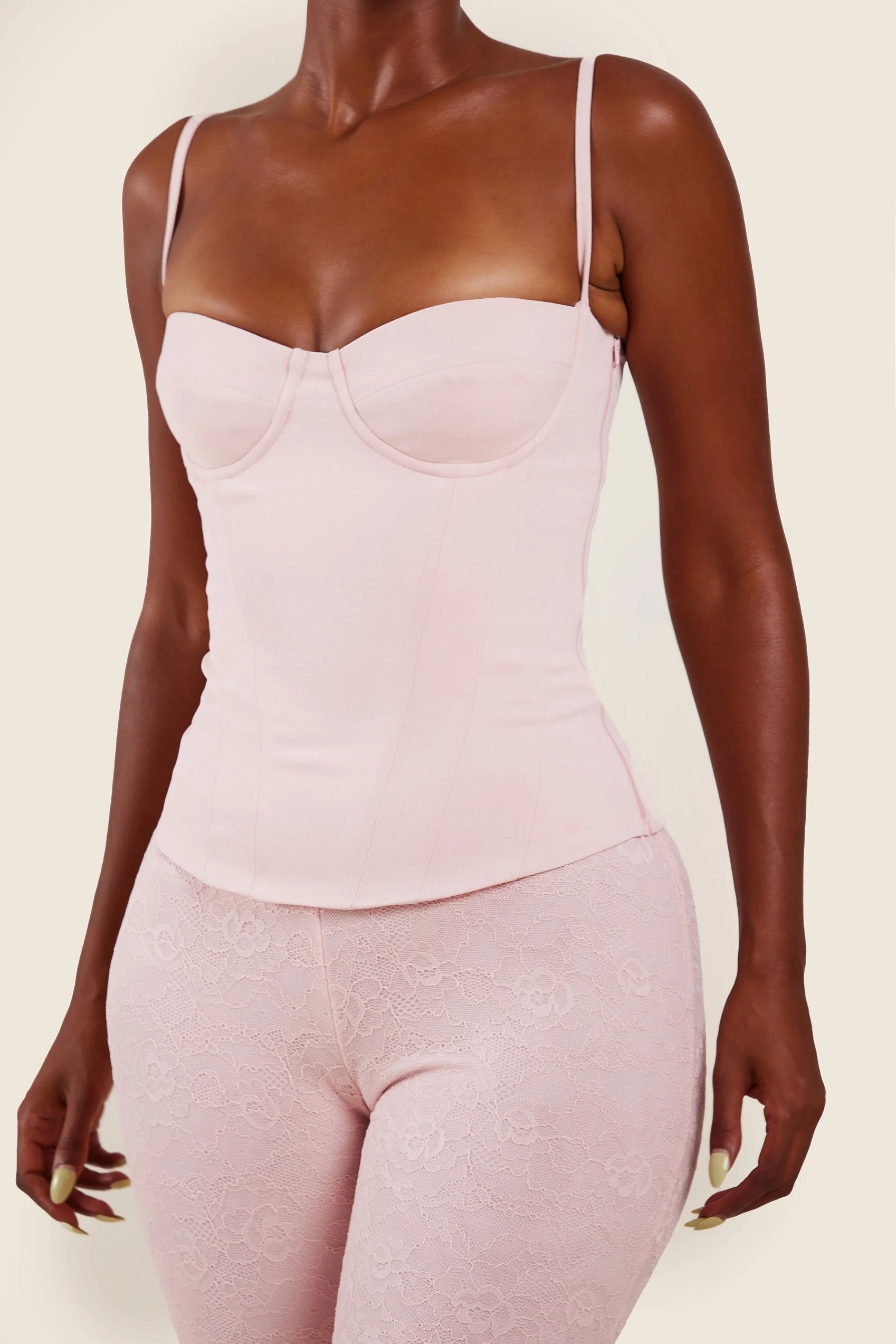 The Everly Corset in Baby Pink | Mars The Label