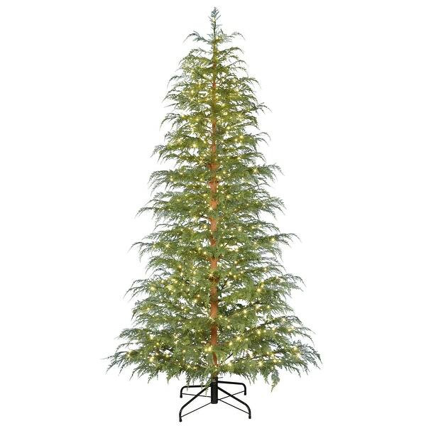 Puleo International 7.5' Pre-Lit Cypress Artificial Christmas Tree with LED Rice Lights - Bed Bat... | Bed Bath & Beyond
