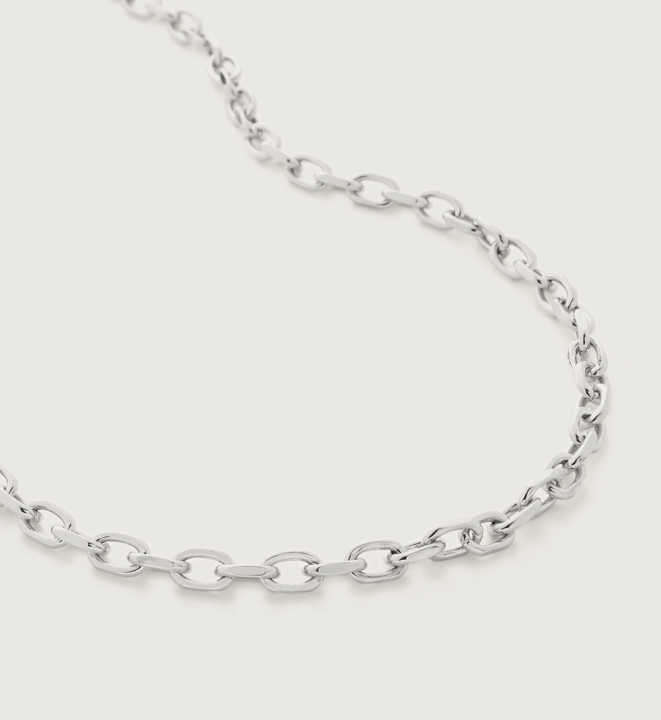 Alta Capture Mini Link Necklace Adjustable 48cm/19' | Monica Vinader (Global)