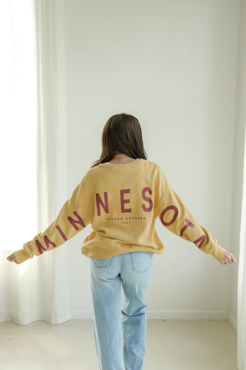 Minnesota Barkley Split Lantern Sleeve Crew | Gameday Social