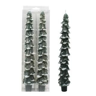 10" Snowy Pine Tree Unscented Taper Candles, 2ct. by Ashland® | Michaels | Michaels Stores