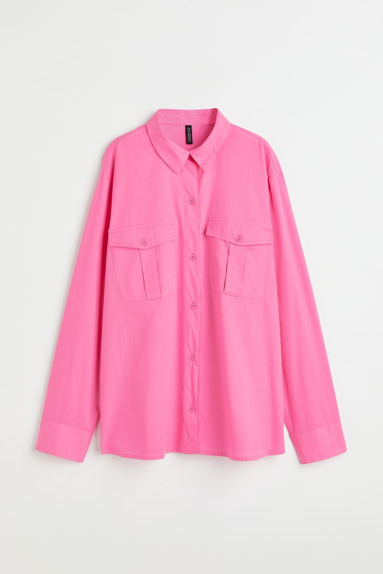 Poplin shirt - Pink - Ladies | H&M GB | H&M (UK, MY, IN, SG, PH, TW, HK)