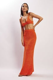 Mary Knit Bralette - Tangerine | MESHKI US