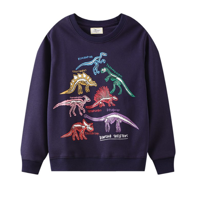 Aolyty Toddler Boys Dinosaur Sweatshirt Long Sleeve Casual Tops 4T - Walmart.com | Walmart (US)