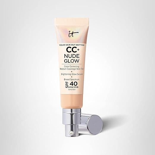 IT Cosmetics CC+ Nude Glow - Medium Coverage Foundation with SPF 40 & Brightening Glow Serum, Lig... | Amazon (US)