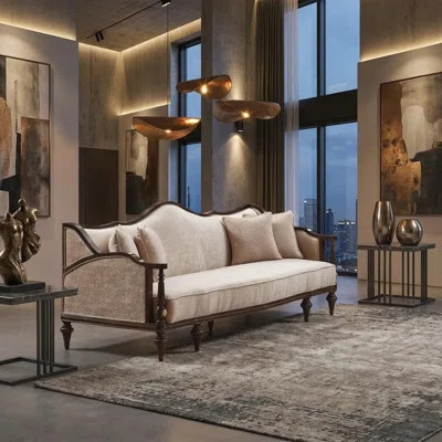 Elegant Traditional Solid Wood Coffee Table With Carved Legs And Dark Walnut Finish | Wayfair North America