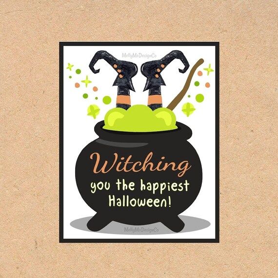 Witches Brew Cauldron Tag halloween Gift - Etsy | Etsy (US)