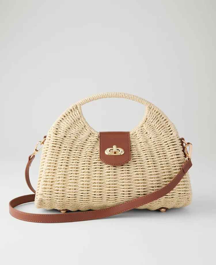 Rattan Crossbody Bag | Ann Taylor