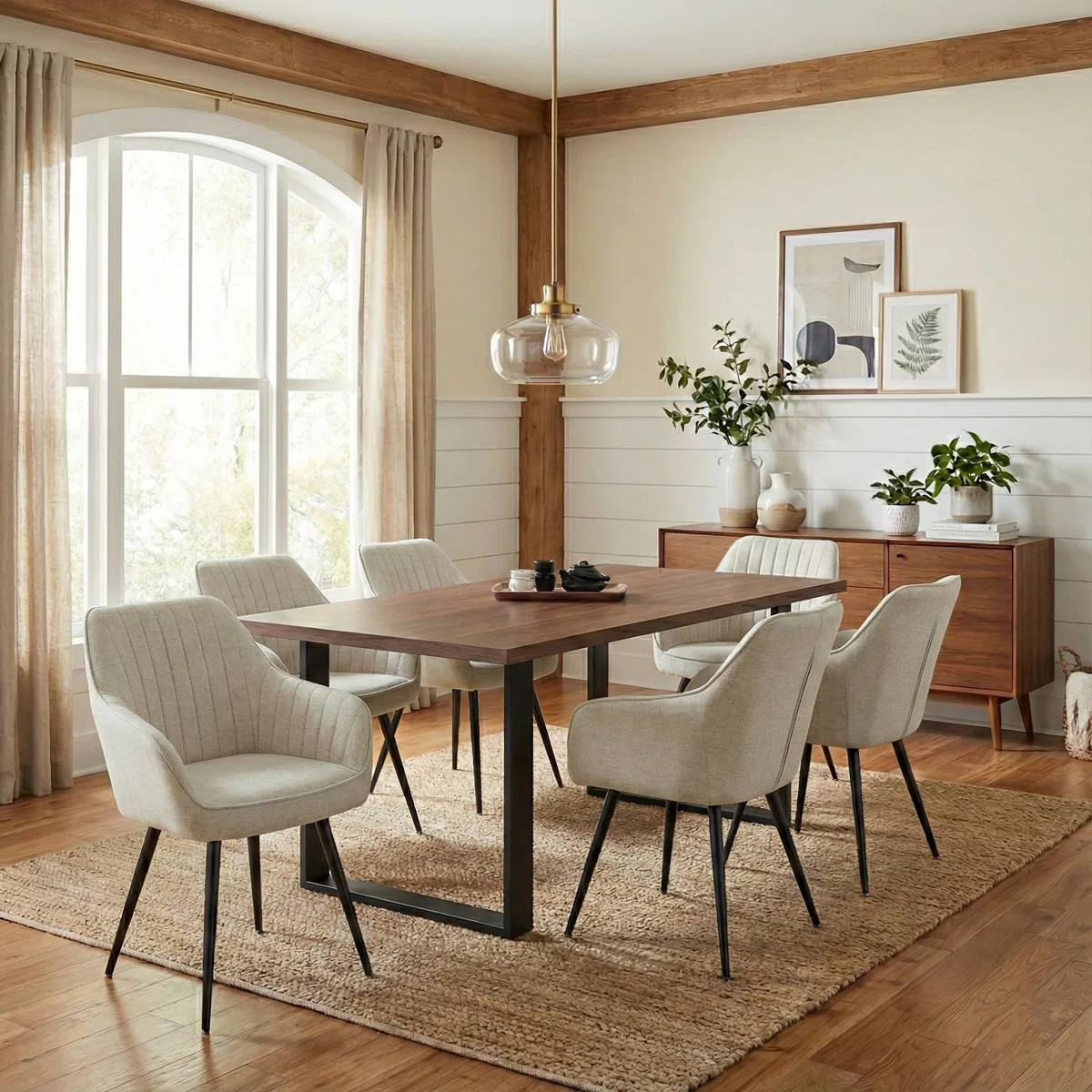 Bhagirath 31.5'' W 6-Person Rectangular Dining Set | Wayfair North America