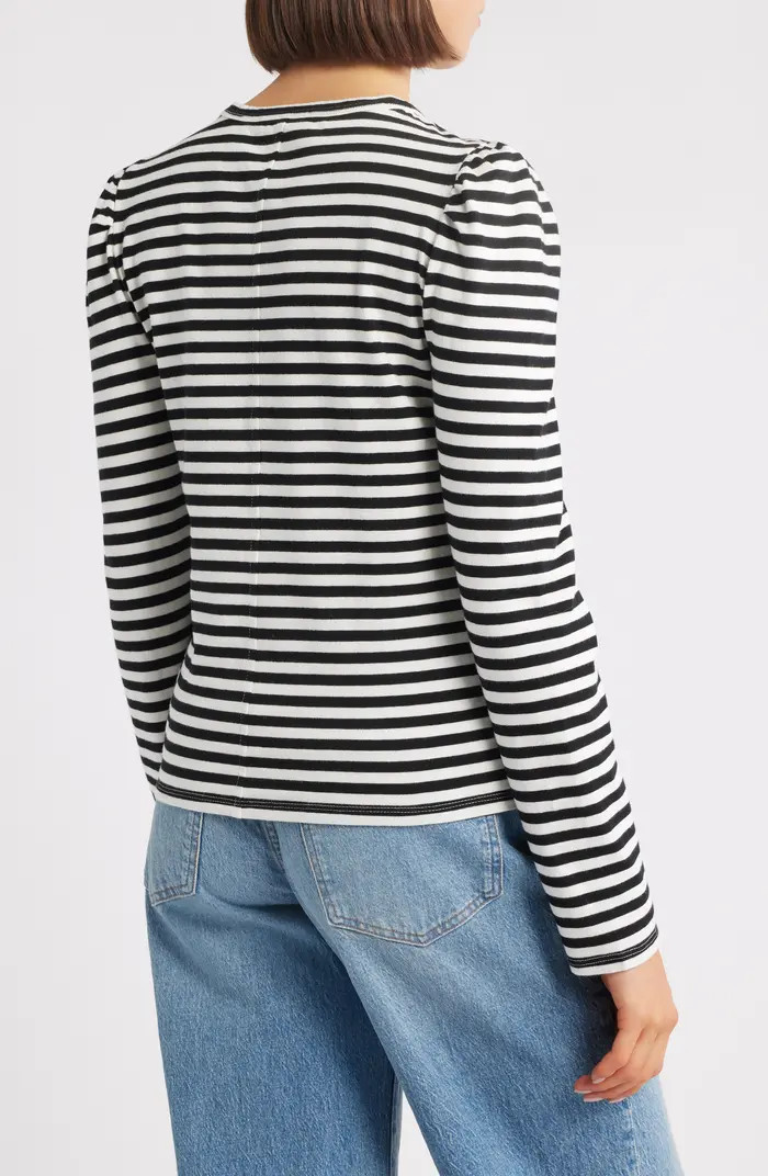 Easy Puff Long Sleeve Stripe Top | Nordstrom