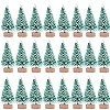 24 Pieces Artificial Mini Christmas Sisal Snow Frost Trees with Wood Base Bottle Brush Trees Plas... | Amazon (US)