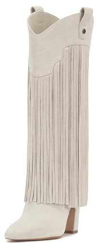 Vince Camuto Women's Shela Knee High Boot, Bone, 5.5 | Amazon (US)