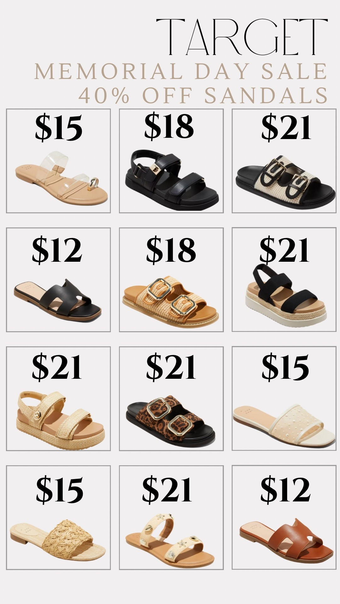 40% off sandals on Target! 

#target #sale

#LTKShoeCrush #LTKSaleAlert #LTKSeasonal