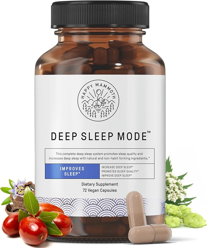 Happy Mammoth Deep Sleep Mode. Get A Perfect 7-9 Hours Sleep. Melatonin Free, Improves Sleep, Dee... | Amazon (US)