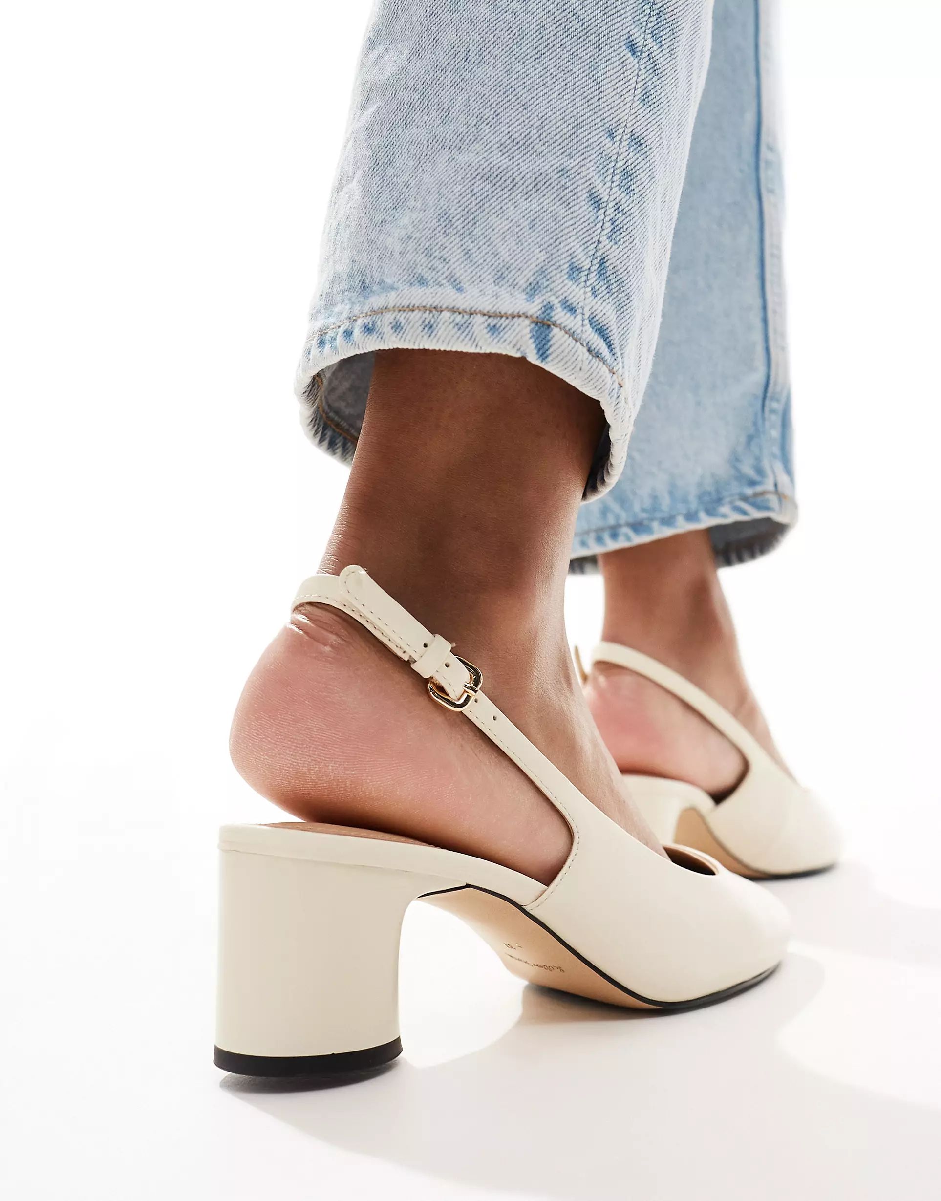 & Other Stories heeled slingback mary jane pumps in white | ASOS (Global)