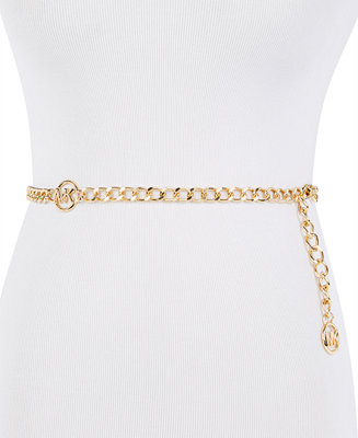 Michael Kors MK Logo Chain Belt & Reviews - Belts - Handbags & Accessories - Macy's | Macys (US)