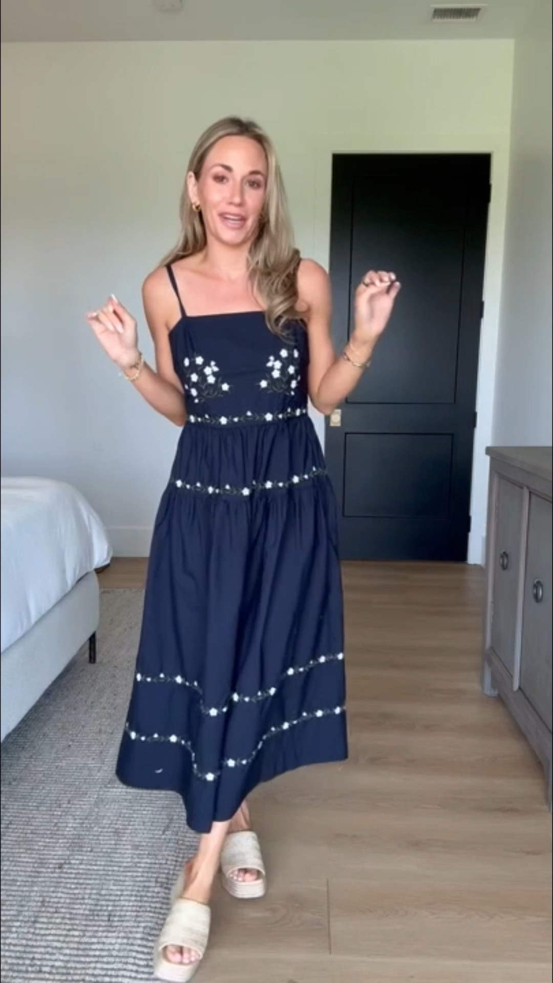 This dress from Walmart feels so high quality and is actually embroidered! I’m loving navy for spring and summer. You could also pair this with a cardigan or a denim jacket for my teachers!

#LTKWorkwear #LTKgrwm #LTKPetite