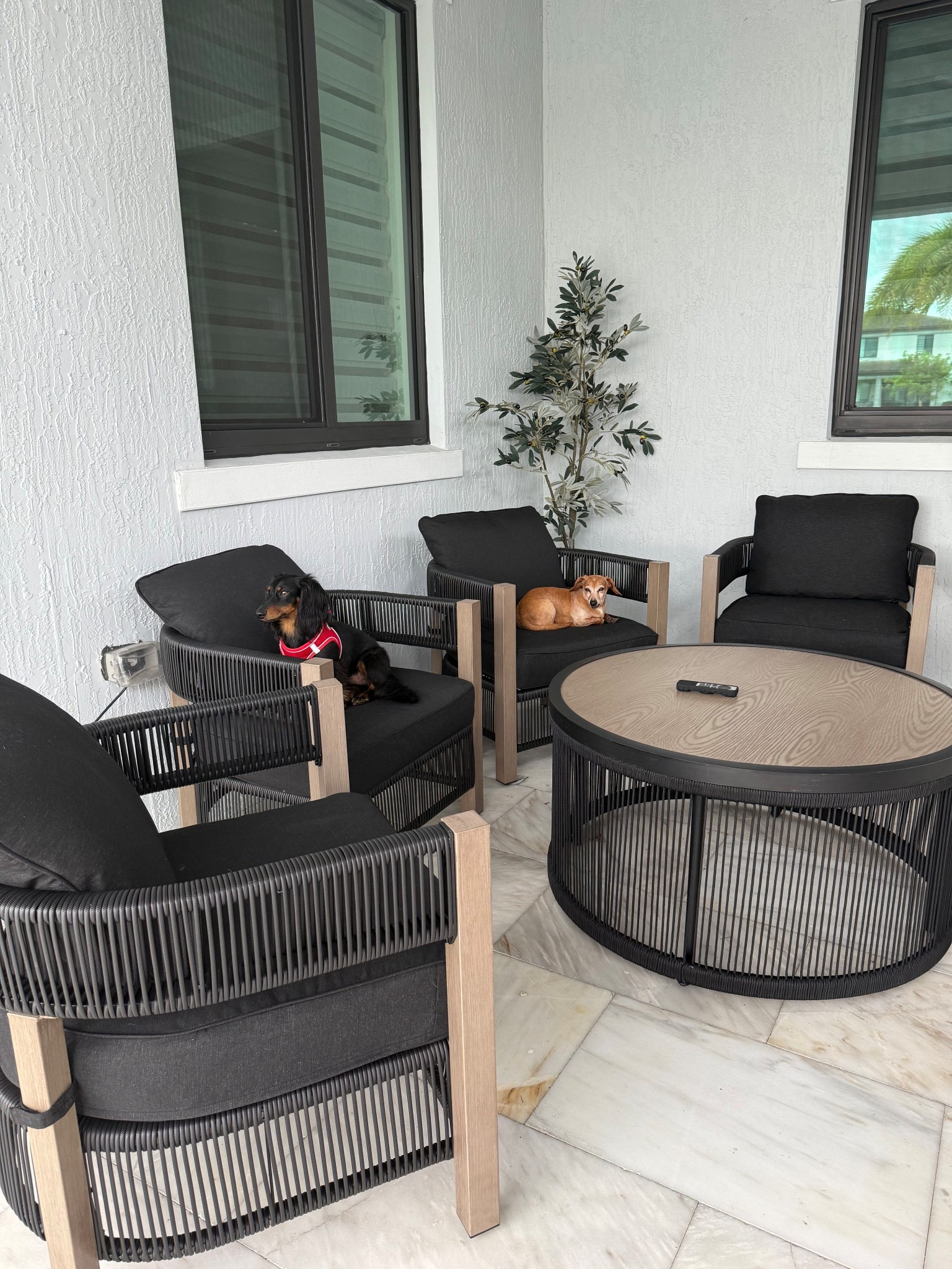 West Elm 5 piece outdoor furniture dupe from Walmart 