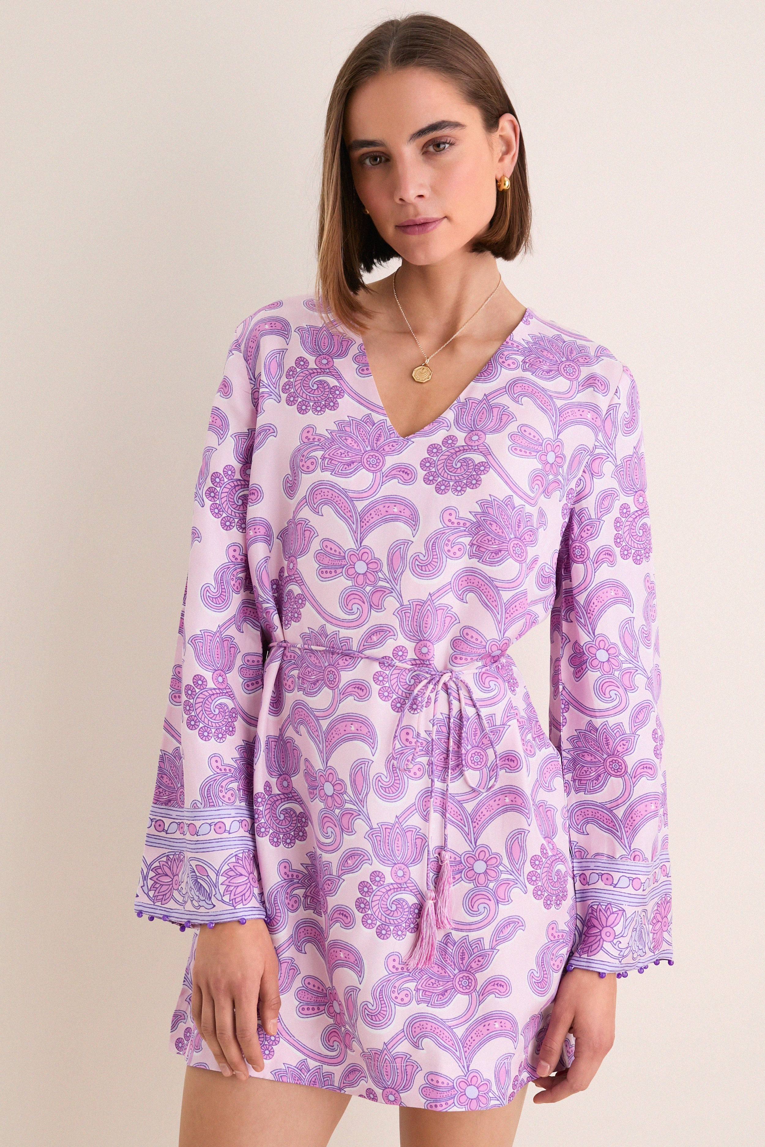 Brocade Amethyst Jaya Mini Dress | Tuckernuck (US)