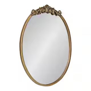 Arendahl Oval Gold Traditional Accent Framed Wall Mirror (24 in. H x 18 in. W) | The Home Depot