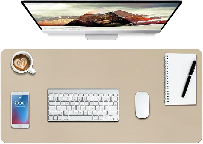Boutilon Leather Desk Pad Protector,Non-Slip Mouse Pad,Laptop Desk Pad,Office Mouse Mat,Waterproo... | Amazon (US)
