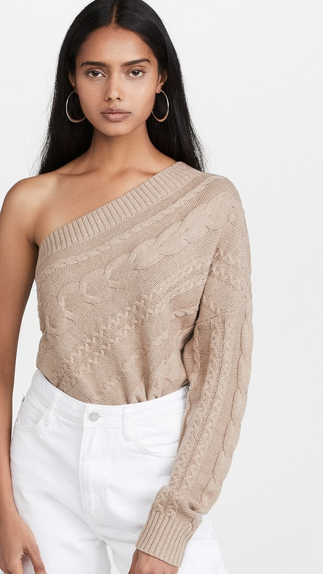 Zoey Asym Cable Sweater | Shopbop