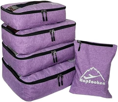 5 Set Packing Cubes for Travel Large Suitcase Luggage Organizer Bags Travel Accessories Vacation ... | Amazon (US)